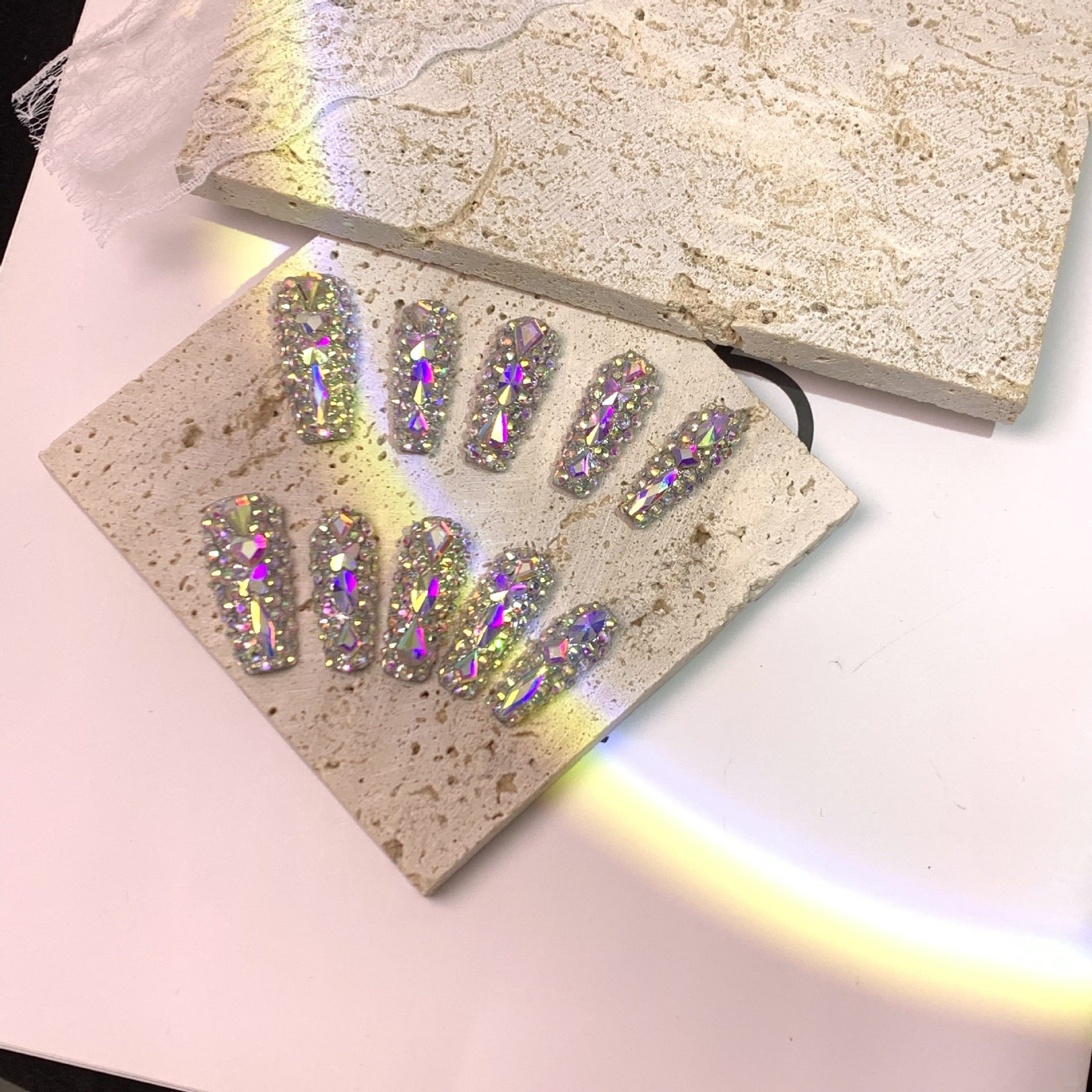 Diamond Press on nails