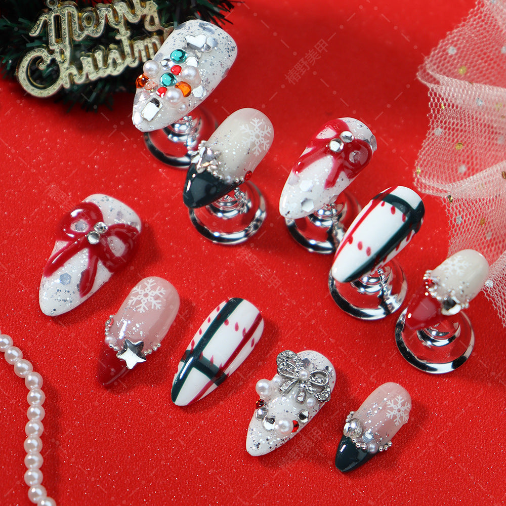 Christmas Snow Press on Nails Live No.78