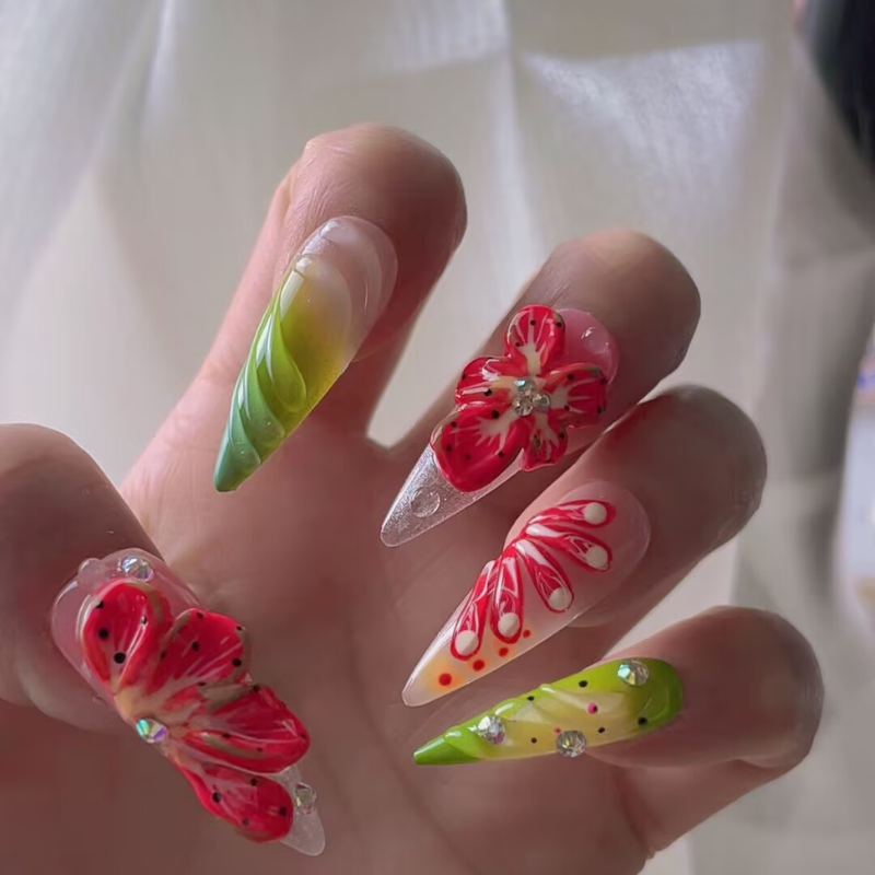 Handmade nails Pointy style 36