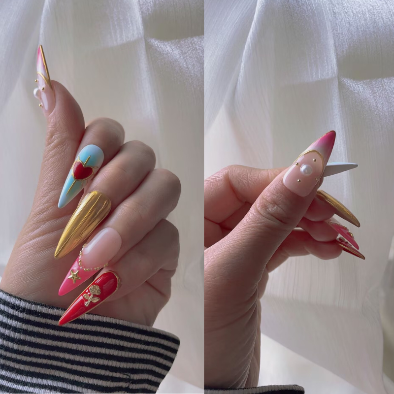 Handmade nails Pointy style 37