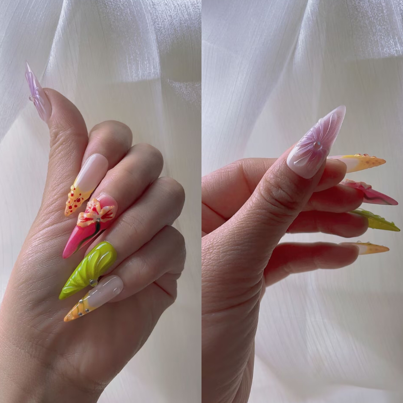 Handmade nails Pointy style 38