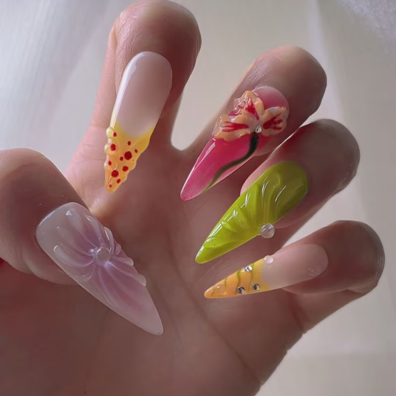 Handmade nails Pointy style 38