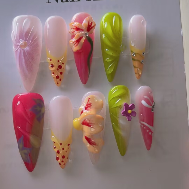 Handmade nails Pointy style 38
