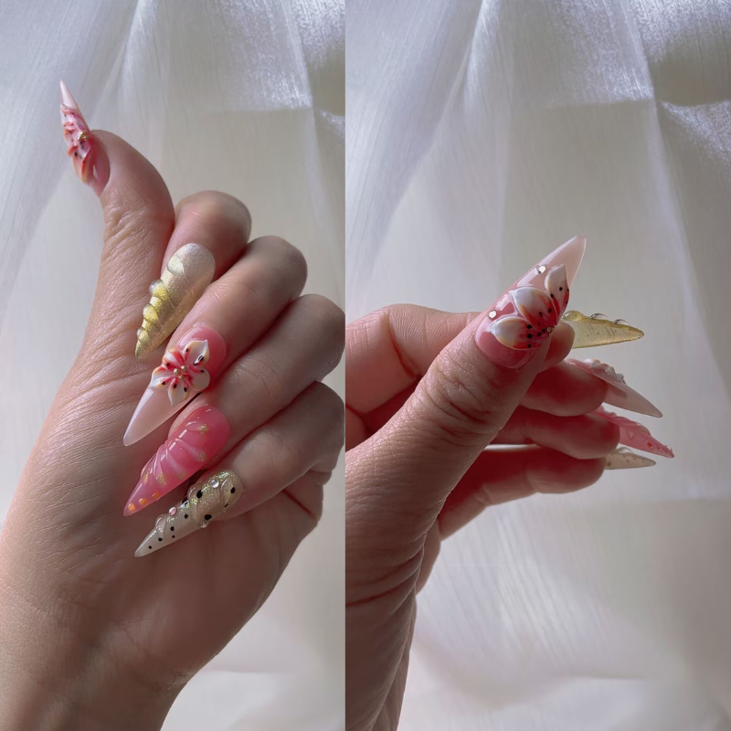 Handmade nails Pointy style 39