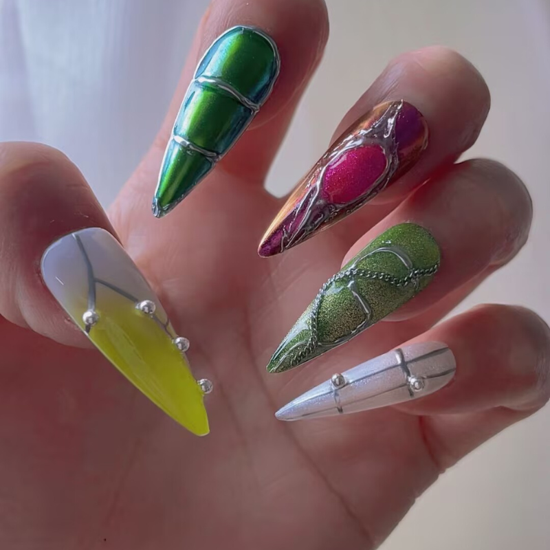 Handmade nails Pointy style 40