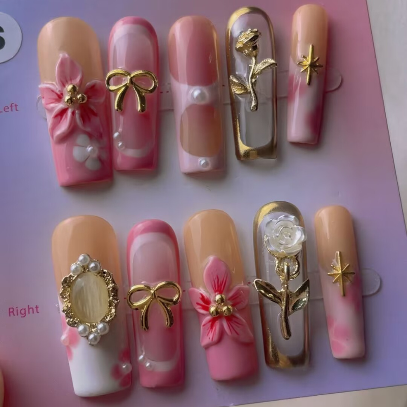 Handmade nails Square Shape Nails 110