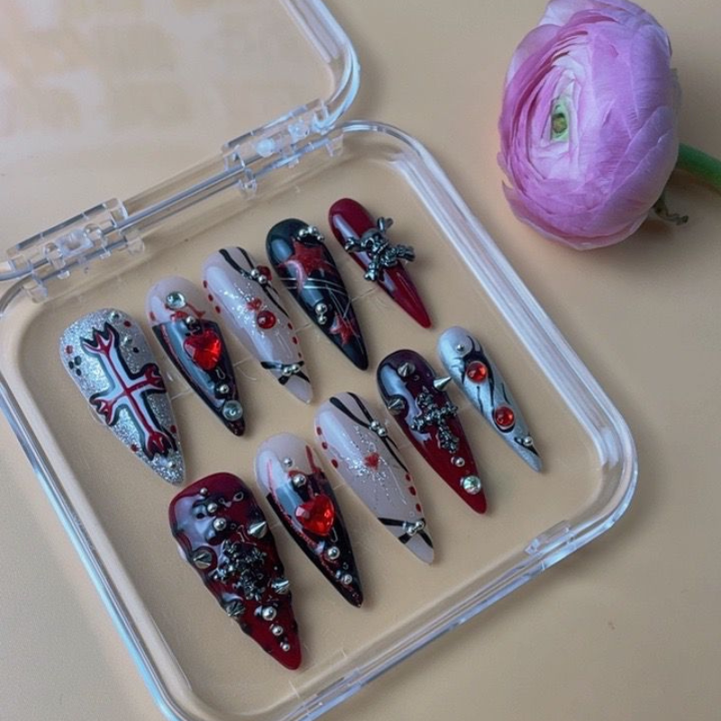 Handmade nails Pointy style 0328-5