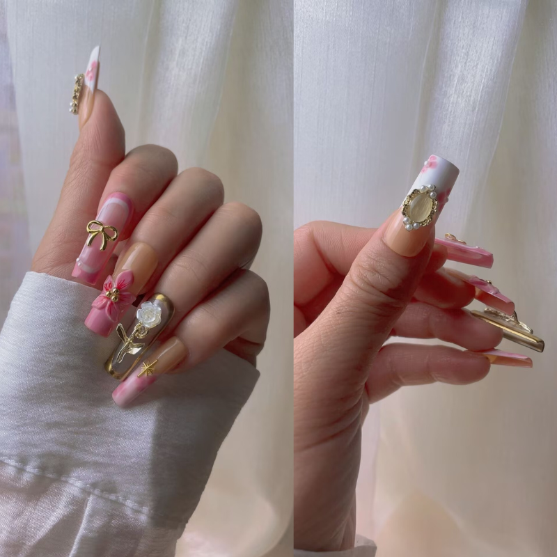 Handmade nails Square Shape Nails 110