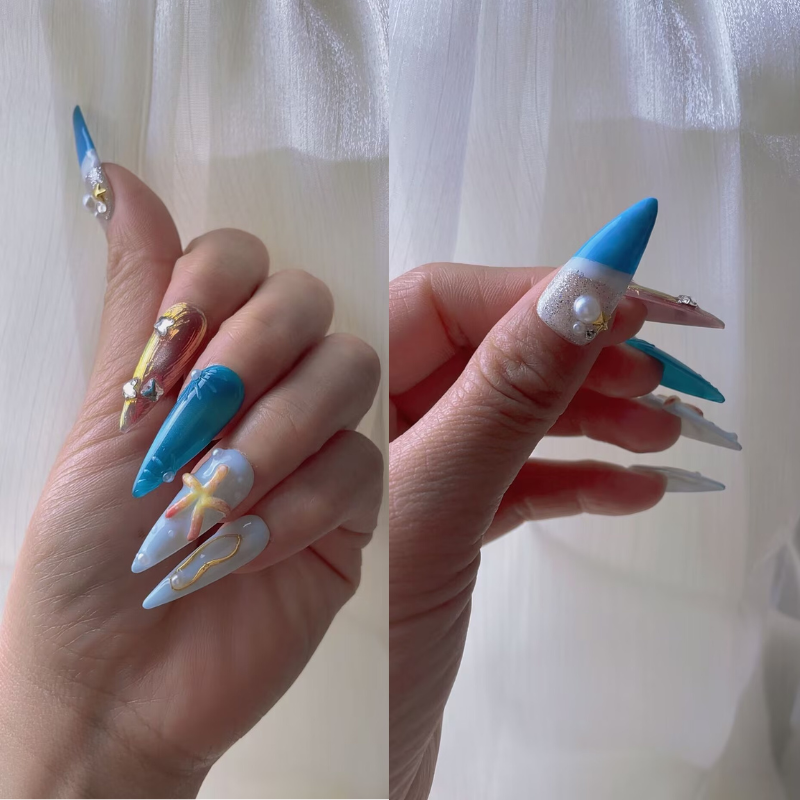 Handmade nails Pointy style 42