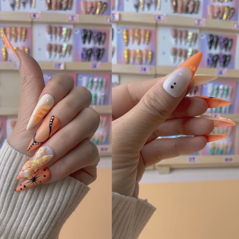 Handmade nails Pointy style 0328-6