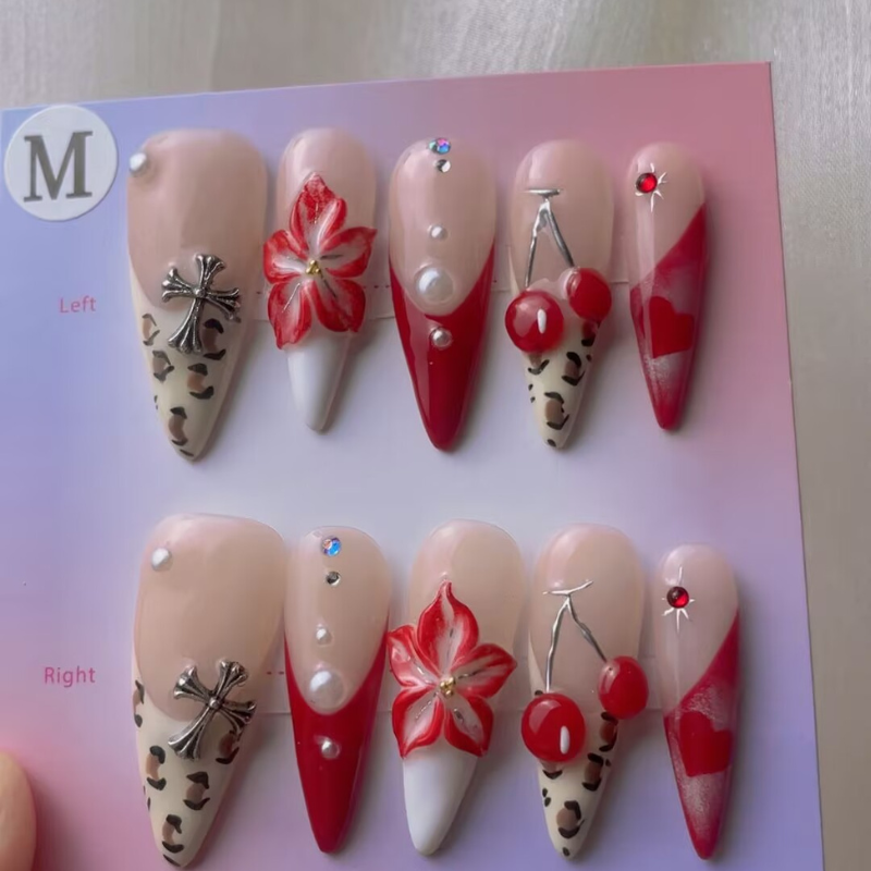 Handmade nails Pointy style 46