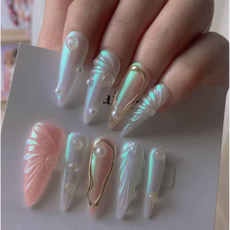 Handmade nails Pointy style 47