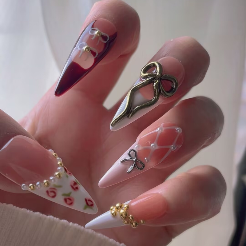 Handmade nails Pointy style 30