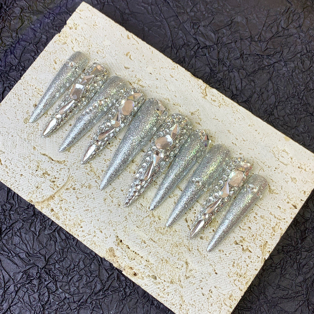 Sliver press on nails