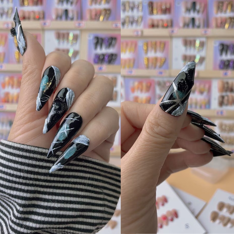 Handmade nails Pointy style 22