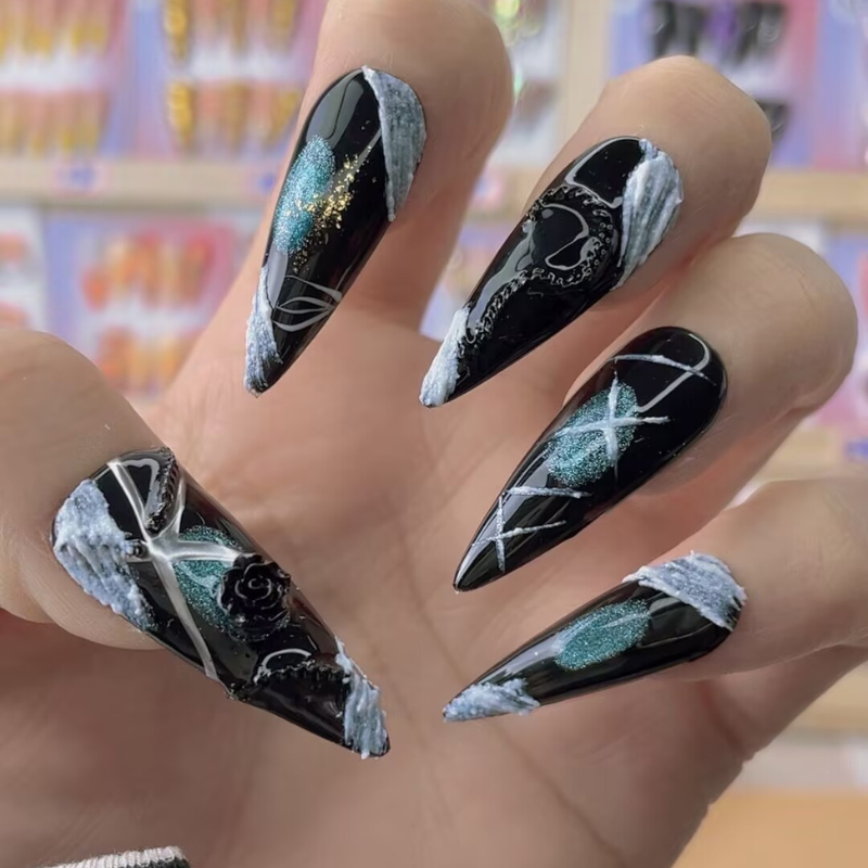 Handmade nails Pointy style 22