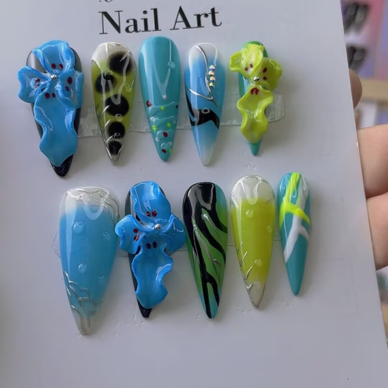 Handmade nails Pointy style 23
