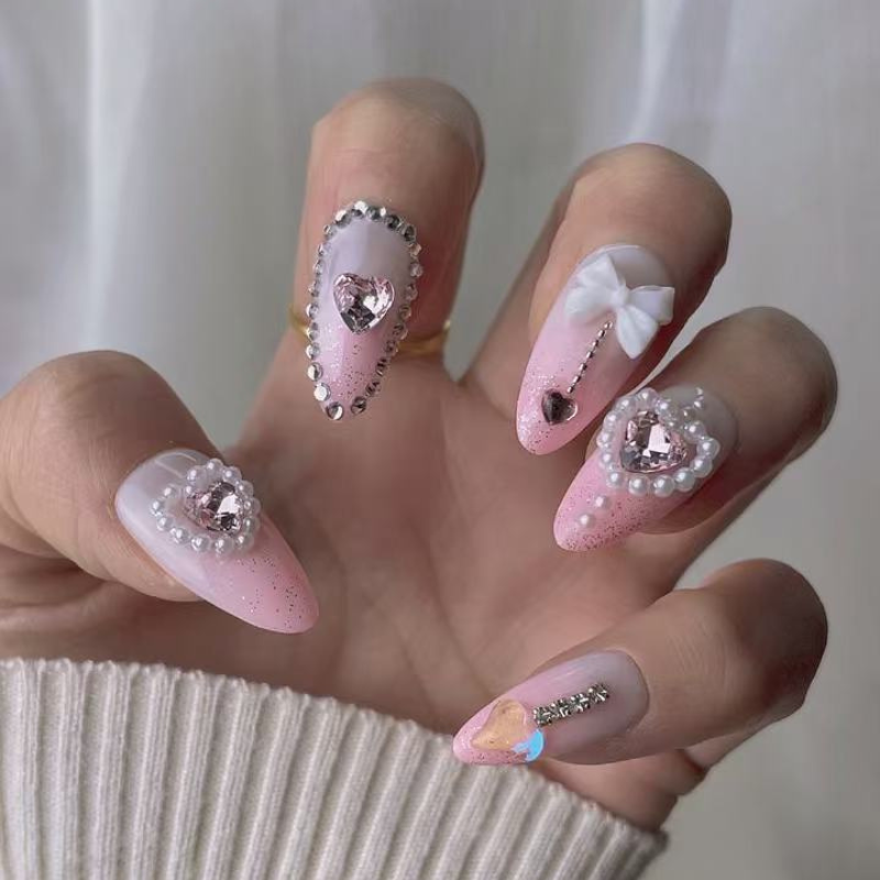 Handmade Short Style Press on Nails No.26