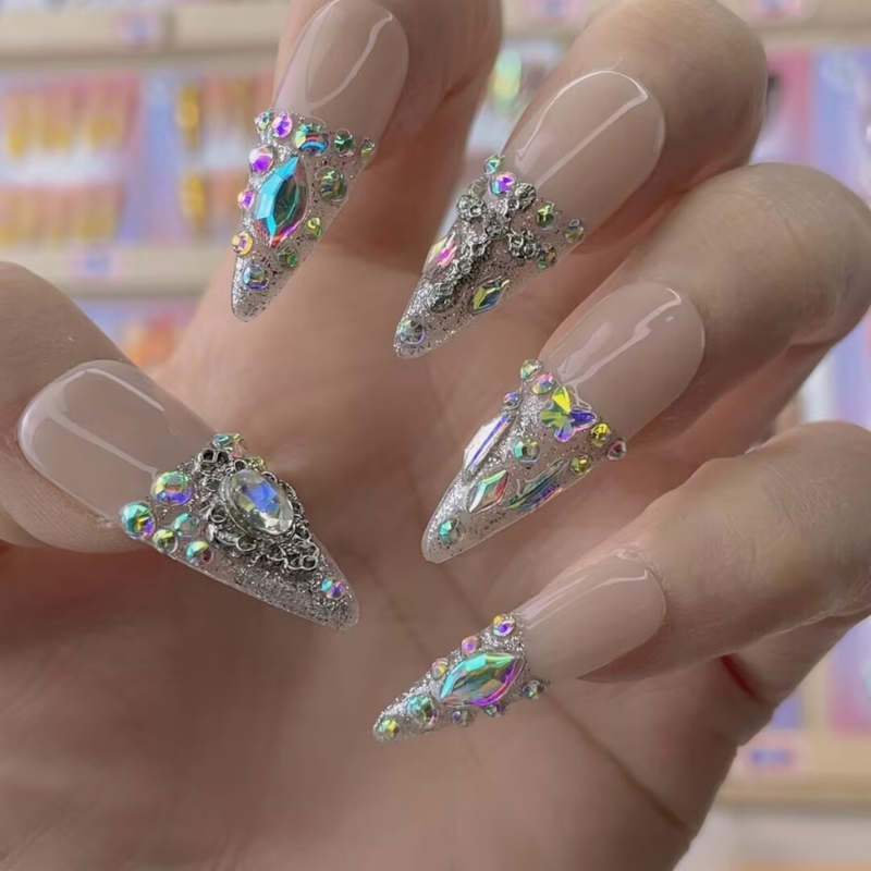 Handmade nails Pointy style 24