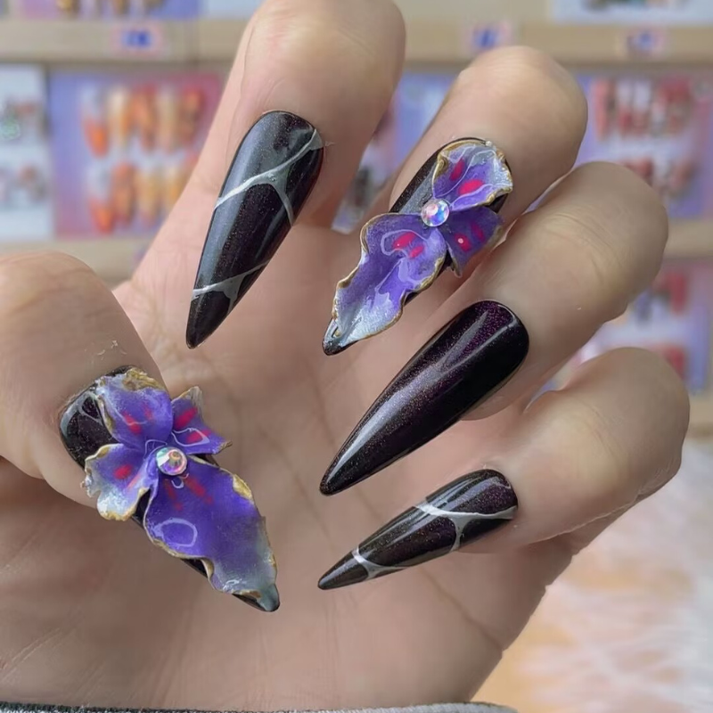 Handmade nails Pointy style 0328-3