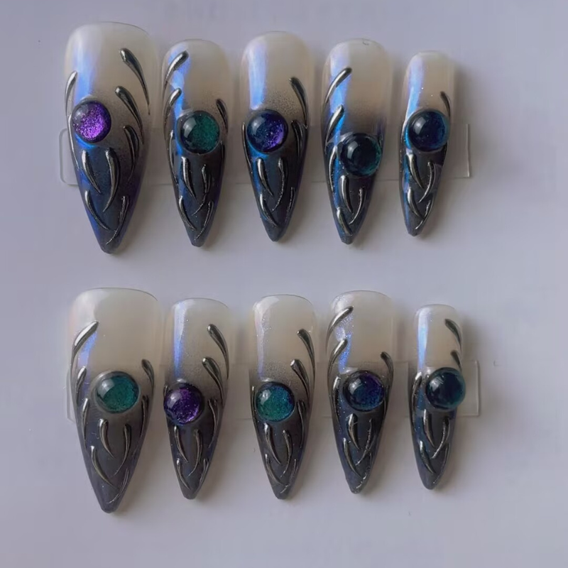 Handmade nails Pointy style 49