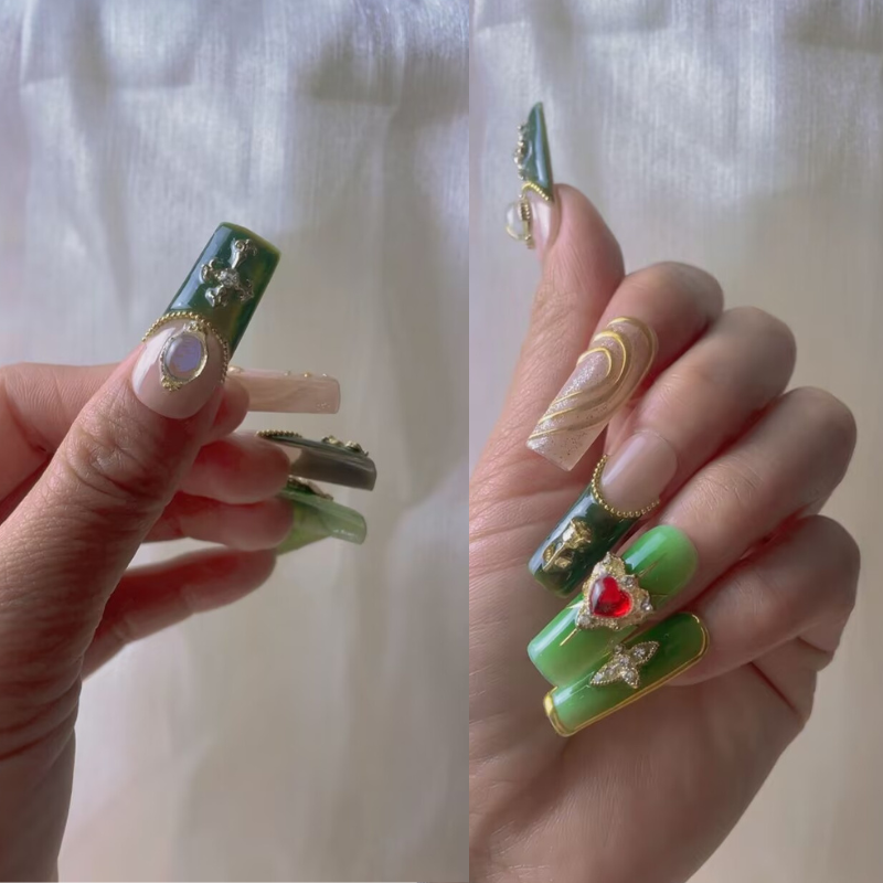 Handmade nails Square Shape Nails 120