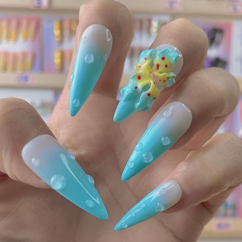 Handmade nails Pointy style 0328-1