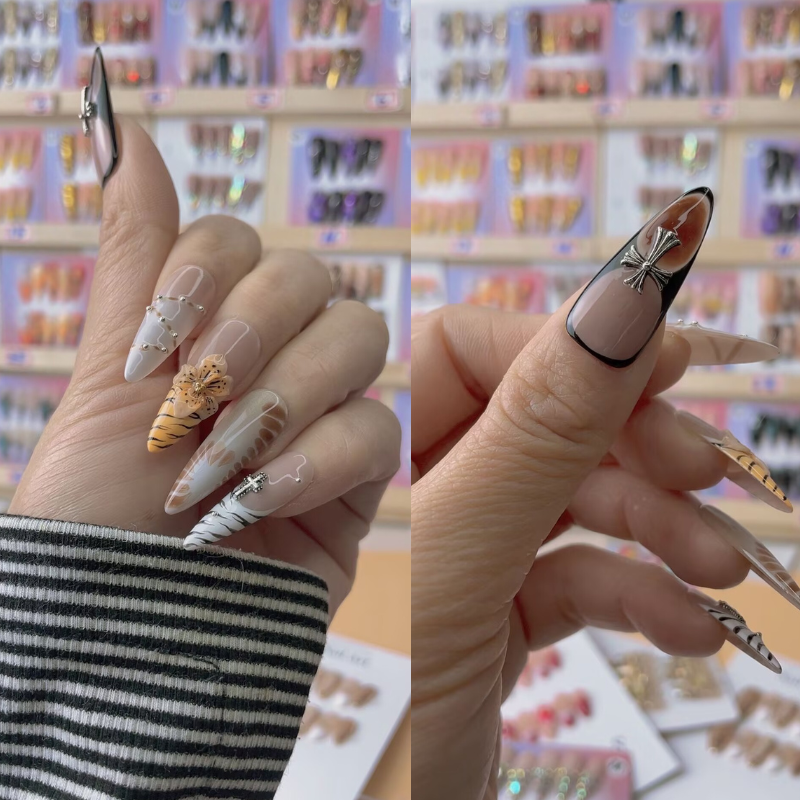 Handmade nails Pointy style 25