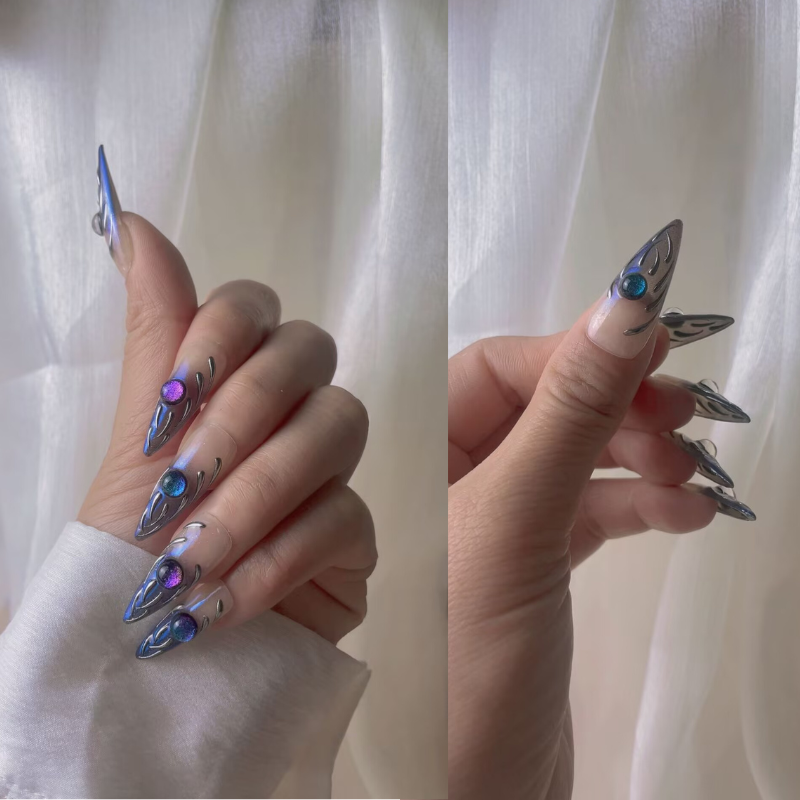 Handmade nails Pointy style 49