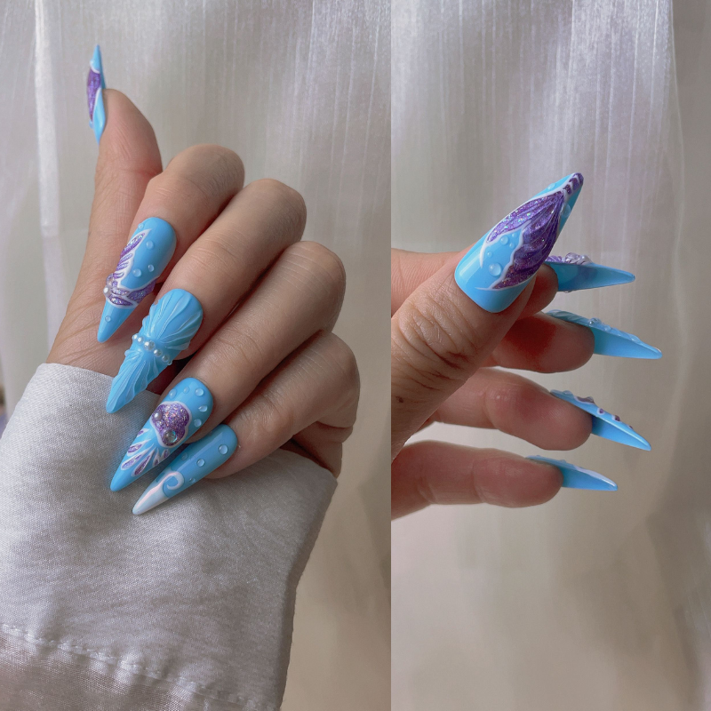Handmade nails Pointy style 53
