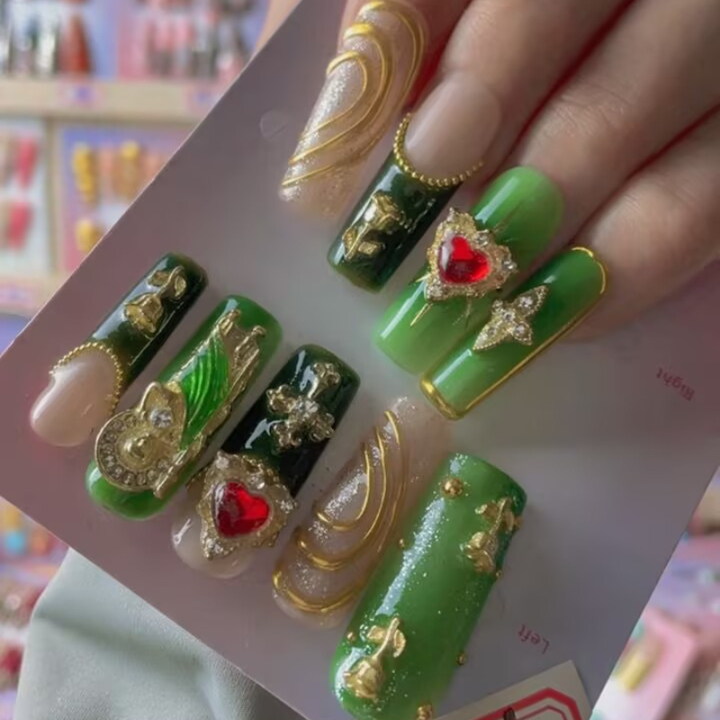 Handmade nails Square Shape Nails 120