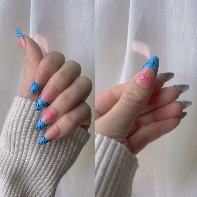 Almond style nails press on nails Live No.4