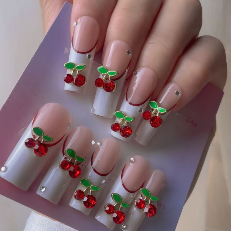 Handmade nails Square Shape Nails 106
