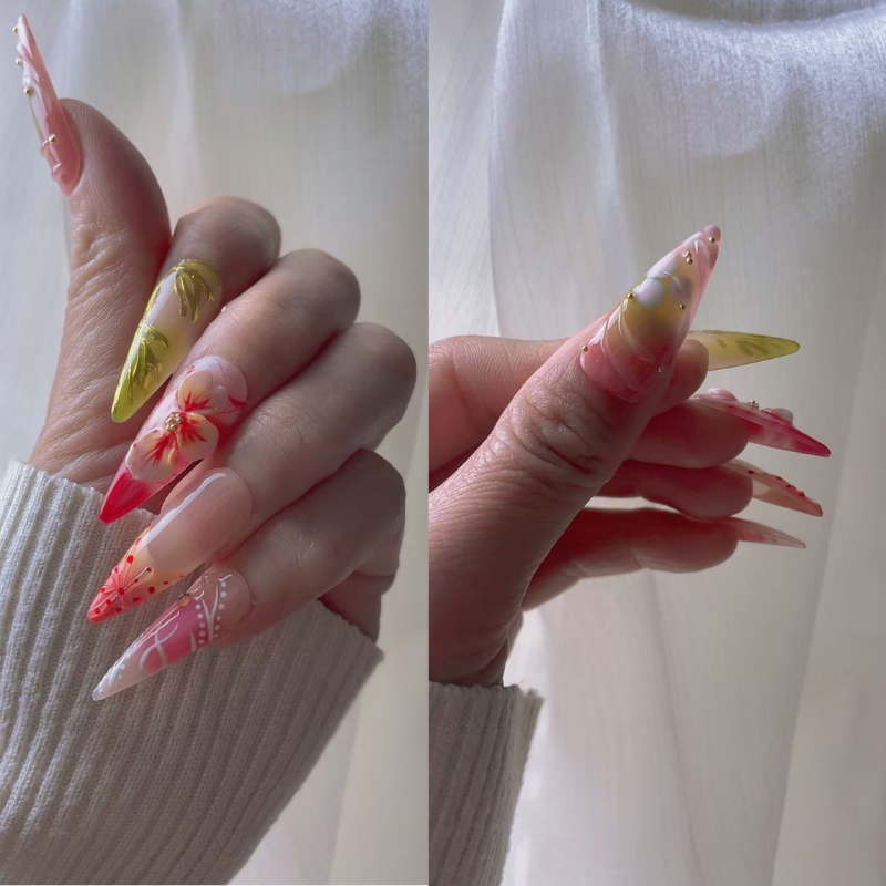Handmade nails Pointy style 32