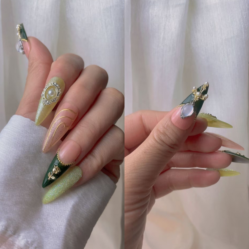 Handmade nails Pointy style 44