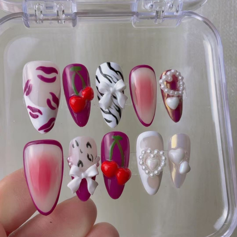 French Bow press on nails