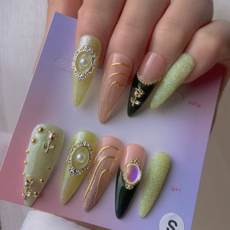 Handmade nails Pointy style 44
