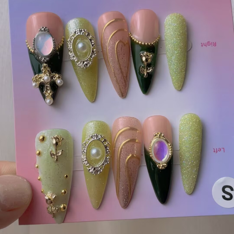 Handmade nails Pointy style 44