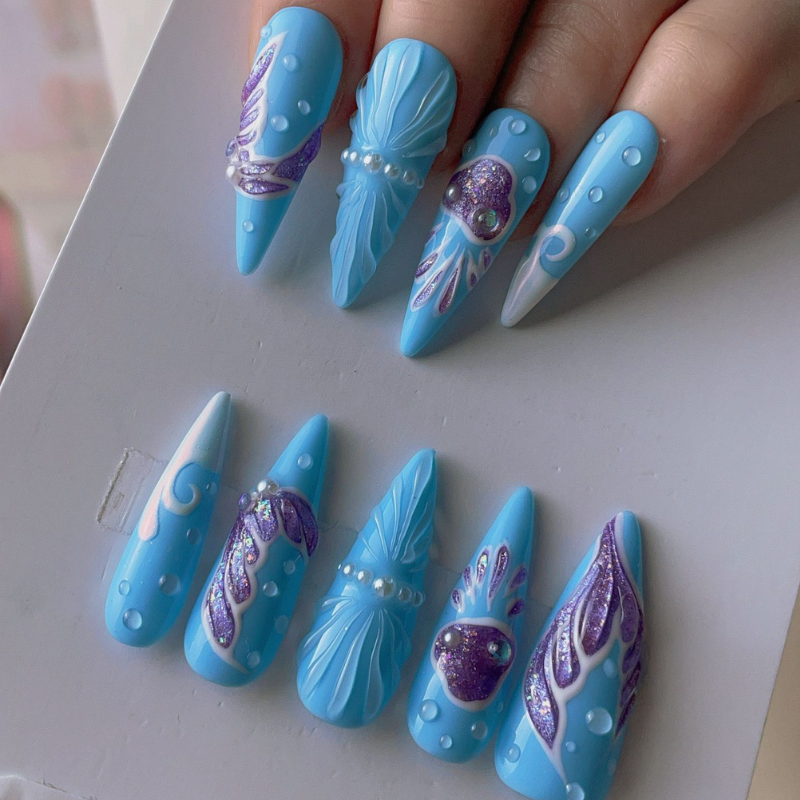 Handmade nails Pointy style 53