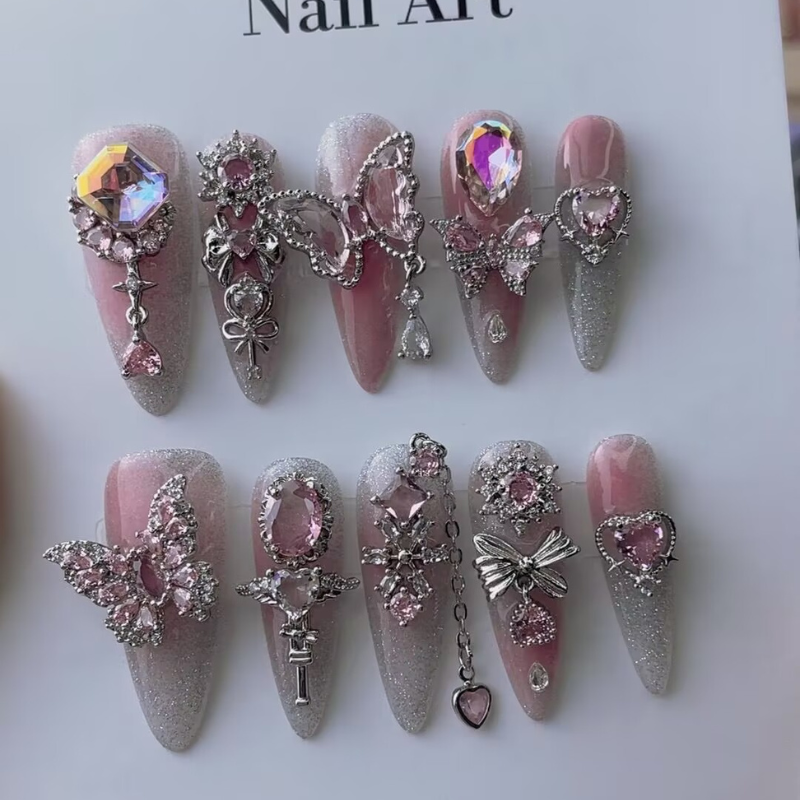 Handmade nails Pointy style 28