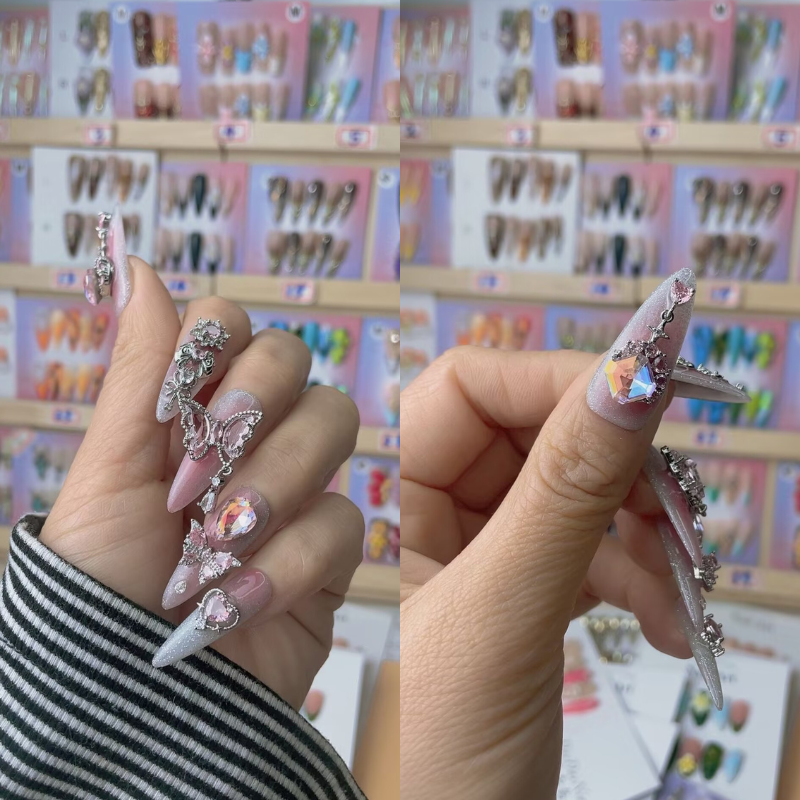 Handmade nails Pointy style 28