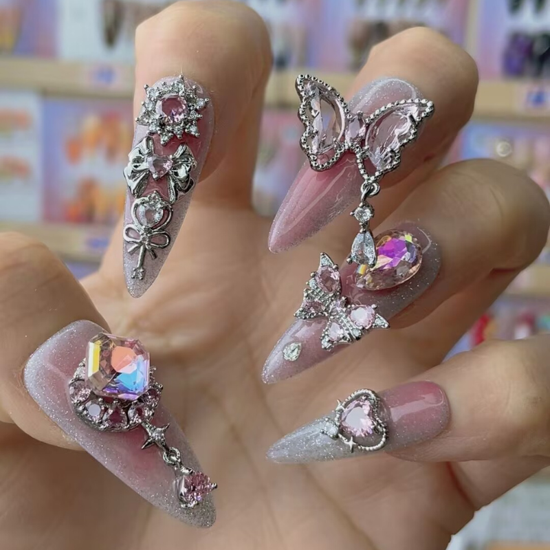 Handmade nails Pointy style 28