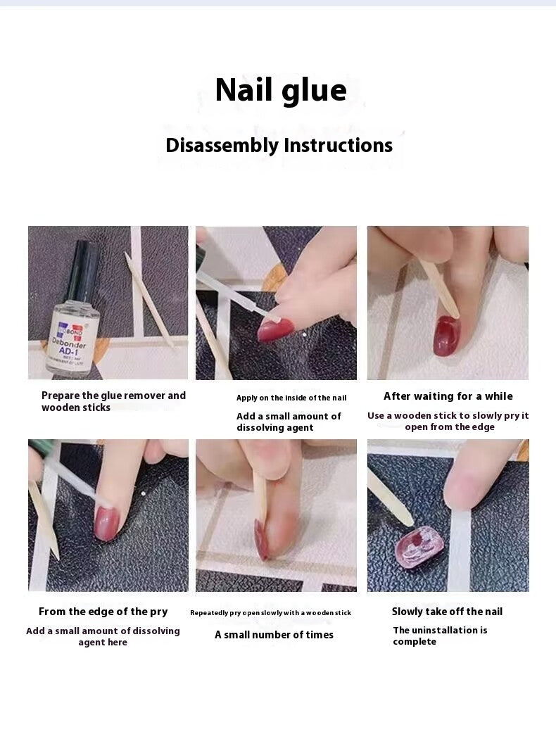 Short style press on nails Live No.14