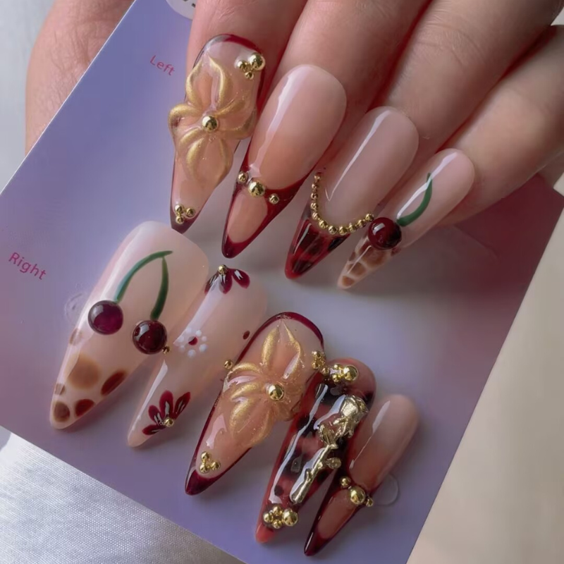 Handmade nails Pointy style 45