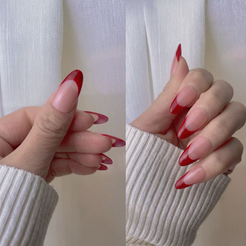 French style press on nails No.87