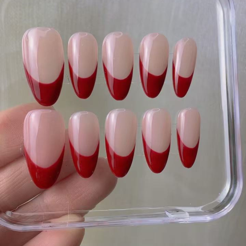 French style press on nails No.87