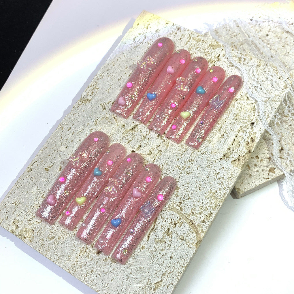 Flash Bear long style press on nails