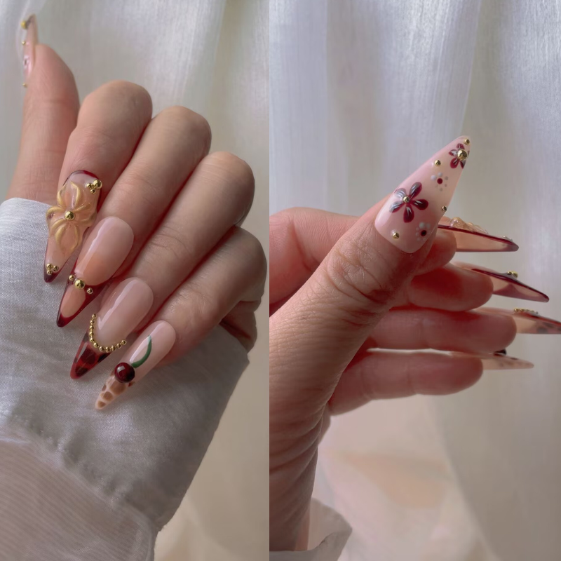 Handmade nails Pointy style 45