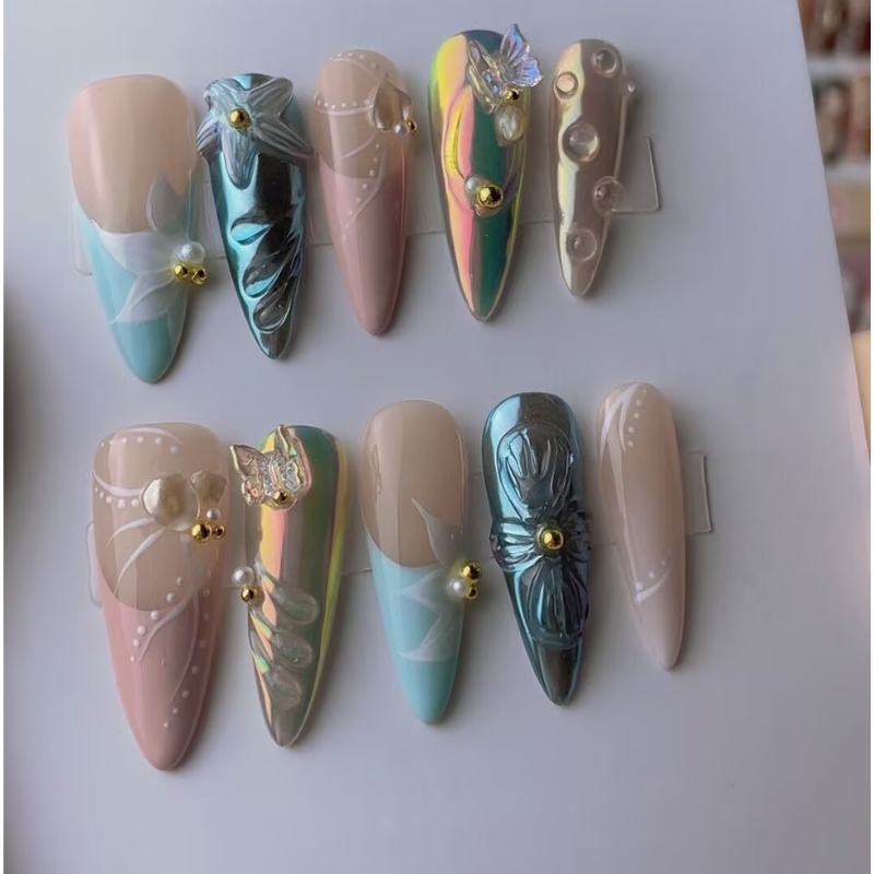 Handmade nails Pointy style 29