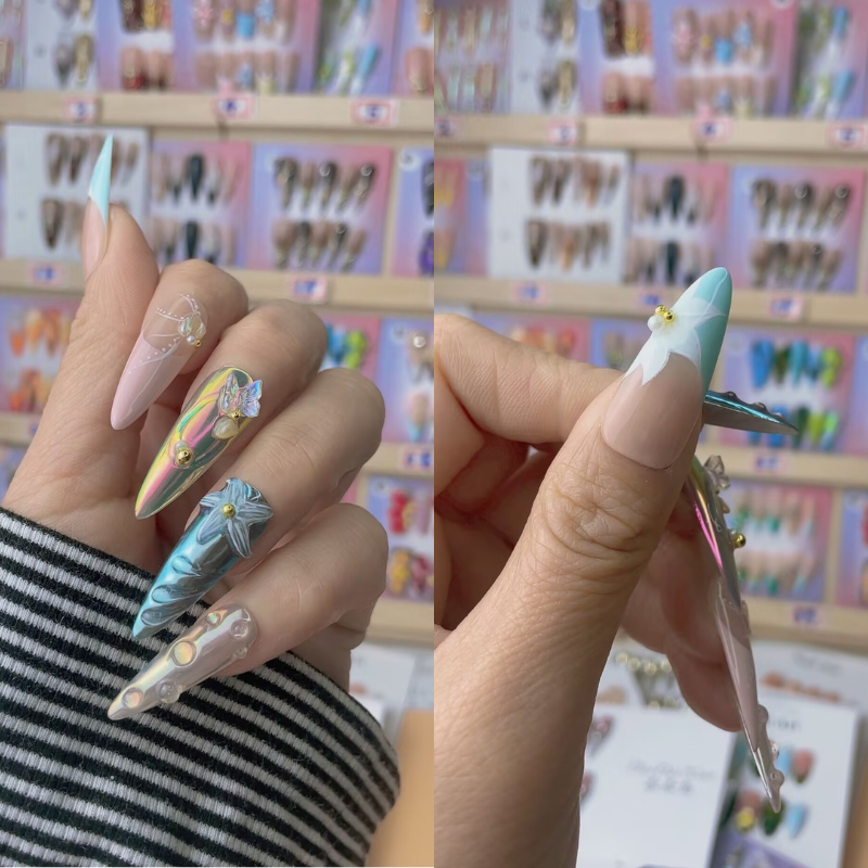 Handmade nails Pointy style 29